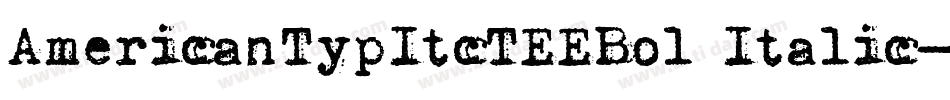AmericanTypItcTEEBol Italic字体转换
